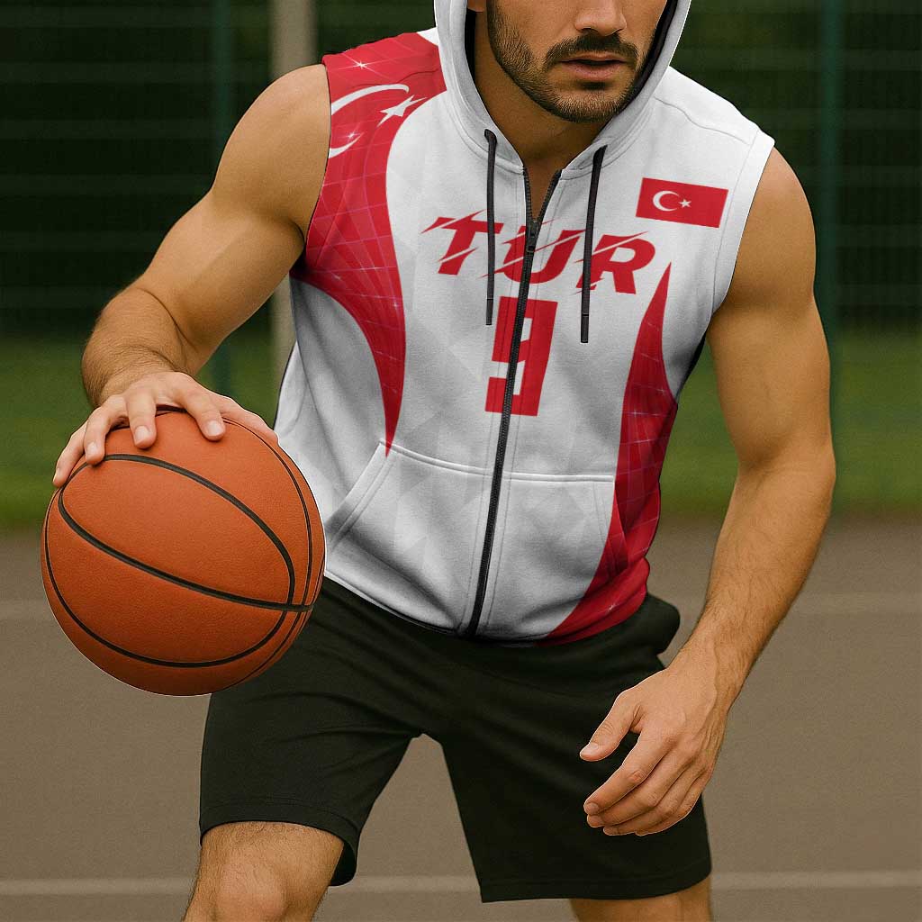 Custom Turkey Volleyball Sleeveless Zip Hoodie Sport Wings Style