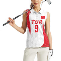 Custom Turkey Volleyball Women Sleeveless Polo Shirt Sport Wings Style