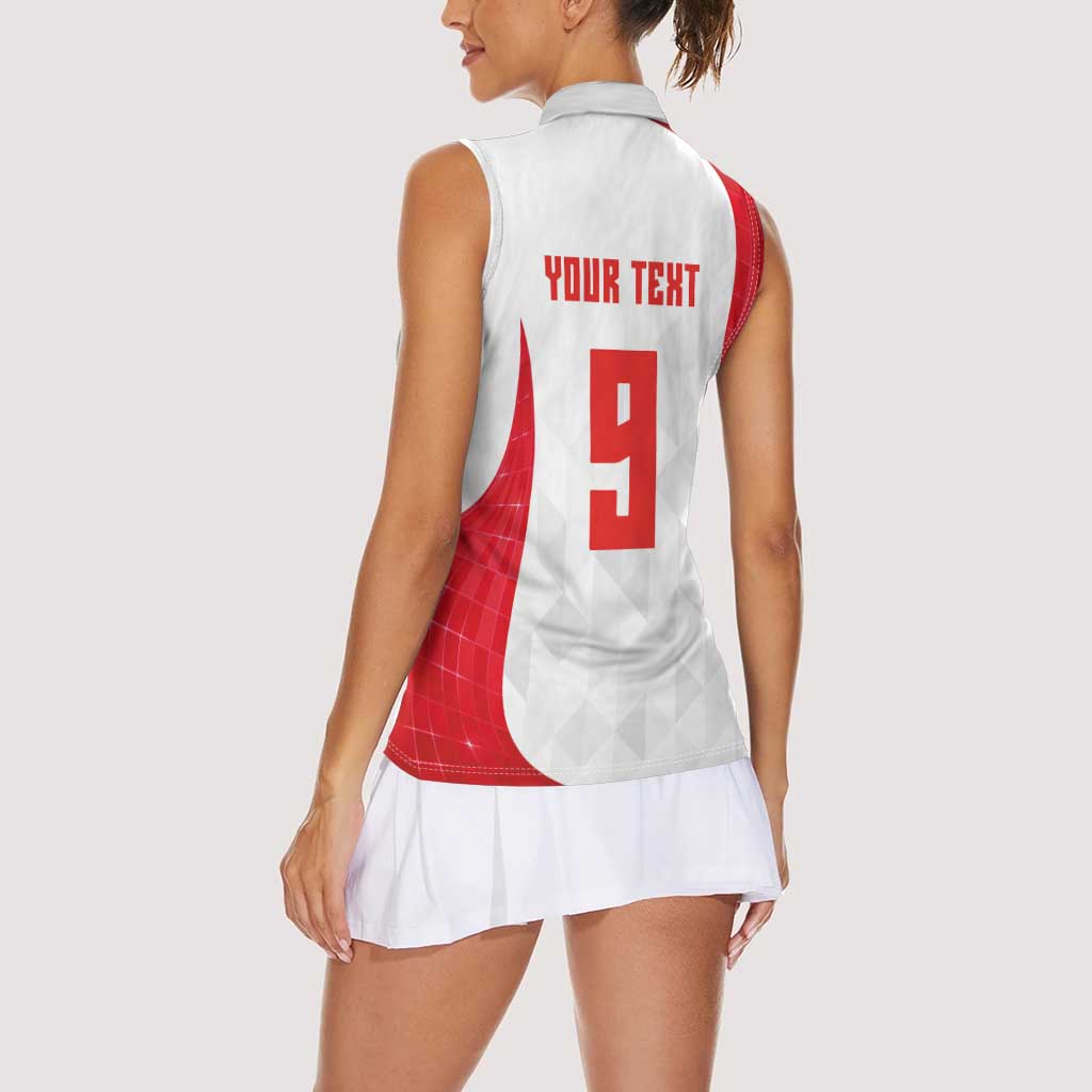 Custom Turkey Volleyball Women Sleeveless Polo Shirt Sport Wings Style