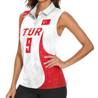 Custom Turkey Volleyball Women Sleeveless Polo Shirt Sport Wings Style