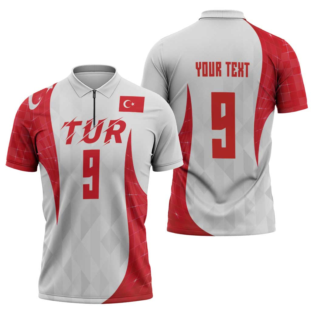 Custom Turkey Volleyball Zipper Polo Shirt Sport Wings Style