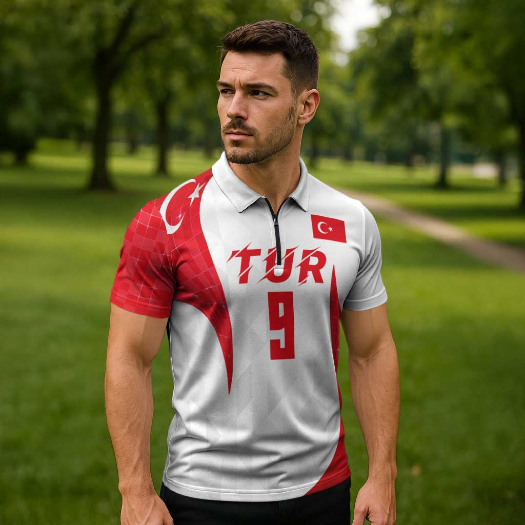 Custom Turkey Volleyball Zipper Polo Shirt Sport Wings Style