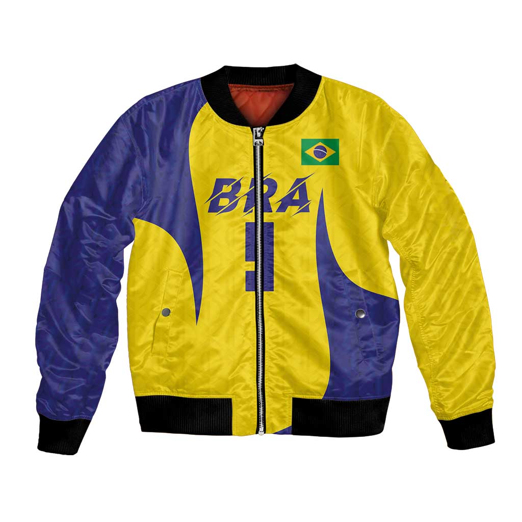 Custom Brazil Volleyball Bomber Jacket Sport Wings Style