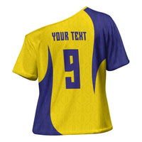 Custom Brazil Volleyball Cross Shoulder Shirt Sport Wings Style