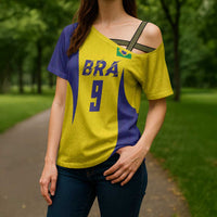 Custom Brazil Volleyball Cross Shoulder Shirt Sport Wings Style