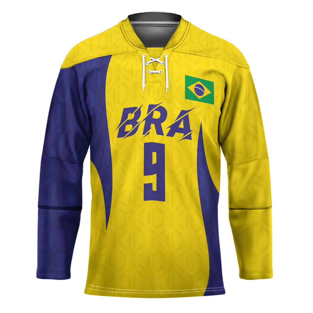 Custom Brazil Volleyball Hockey Jersey Sport Wings Style