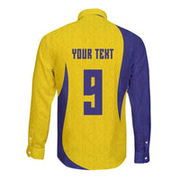 Custom Brazil Volleyball Long Sleeve Button Shirt Sport Wings Style