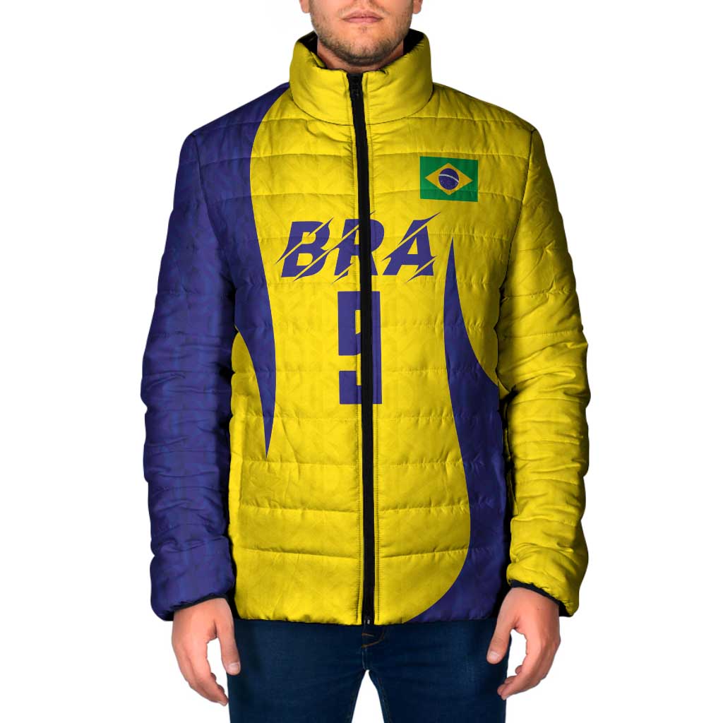 Custom Brazil Volleyball Padded Jacket Sport Wings Style