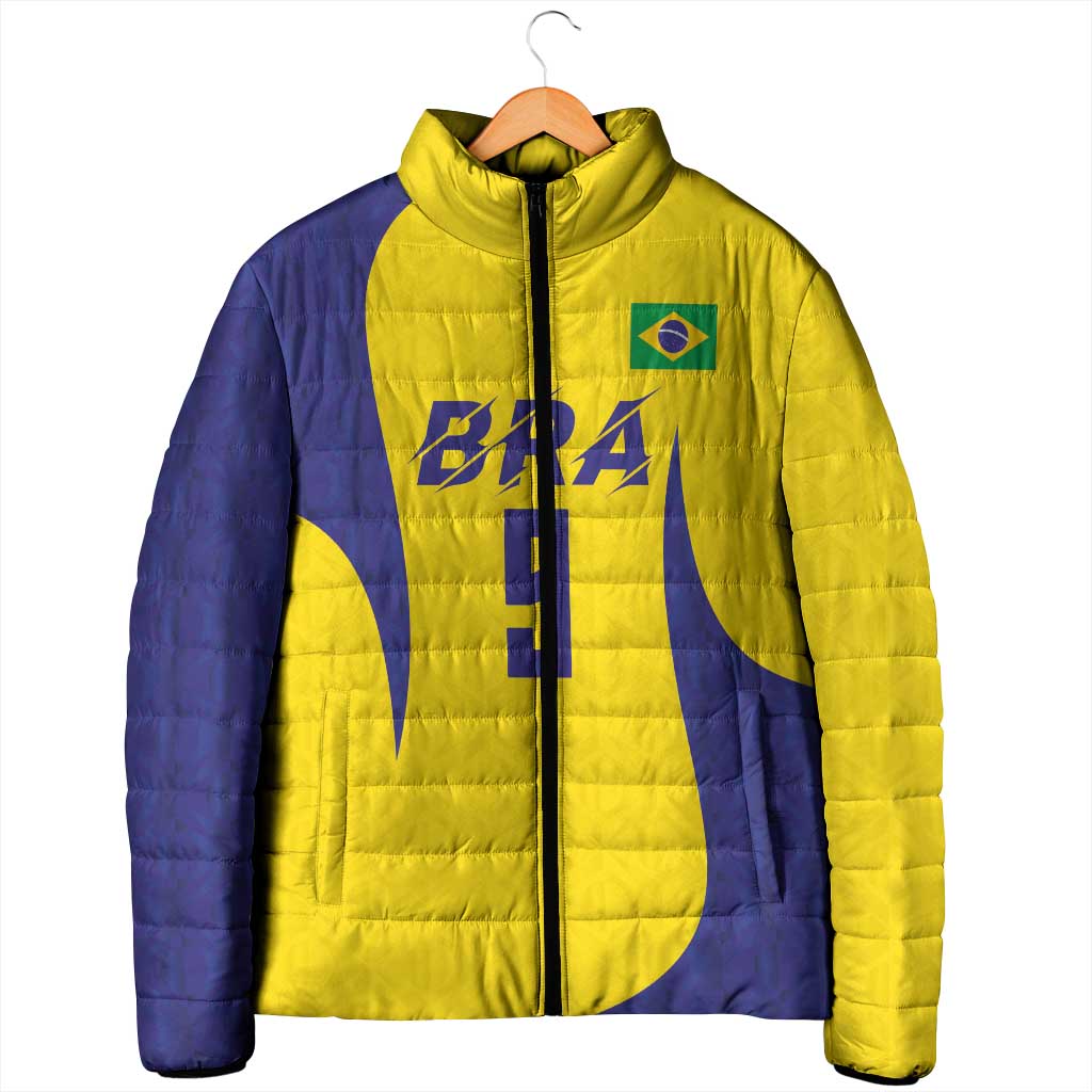 Custom Brazil Volleyball Padded Jacket Sport Wings Style