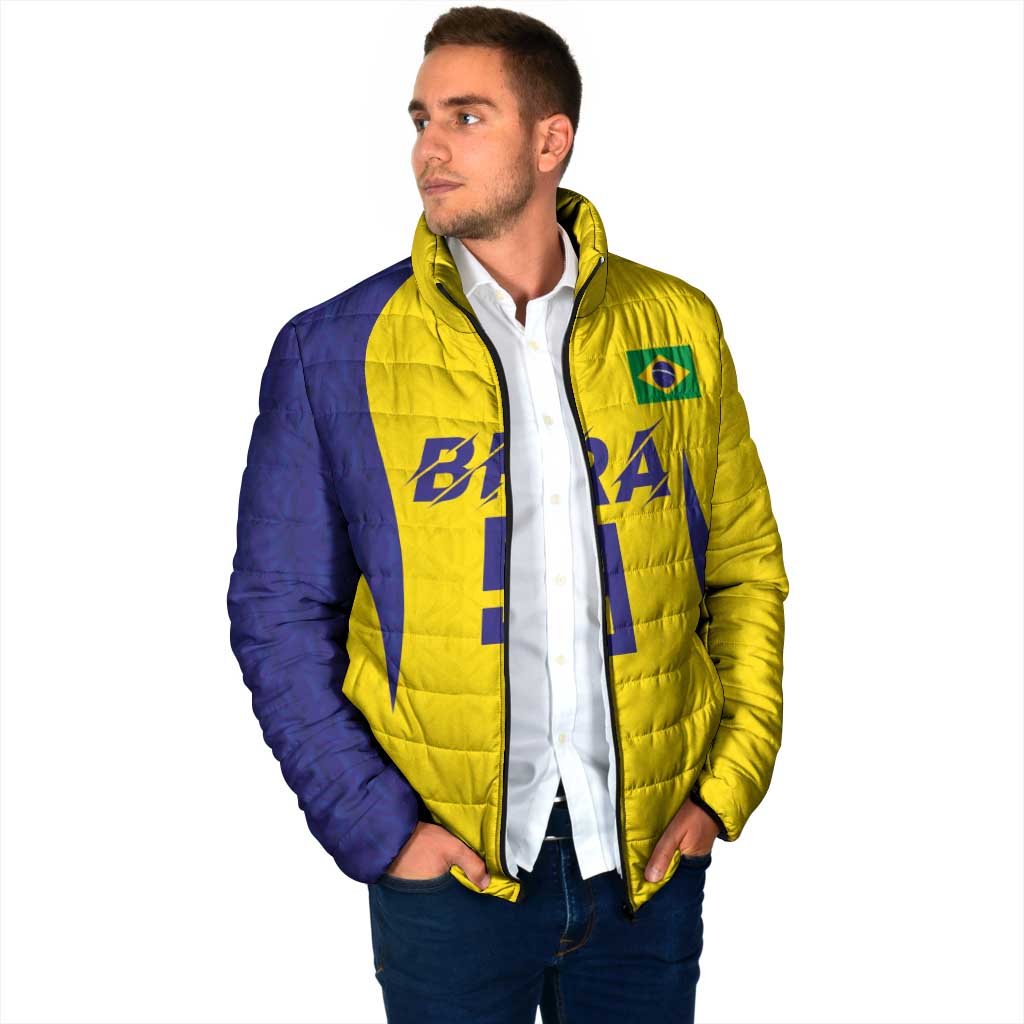 Custom Brazil Volleyball Padded Jacket Sport Wings Style