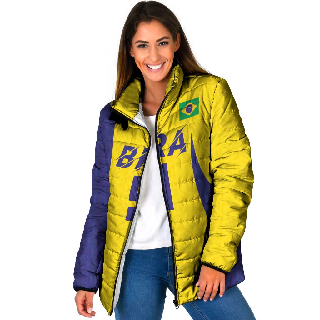 Custom Brazil Volleyball Padded Jacket Sport Wings Style