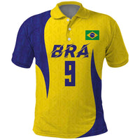 Custom Brazil Volleyball Polo Shirt Sport Wings Style