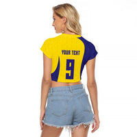 Custom Brazil Volleyball Raglan Cropped T Shirt Sport Wings Style