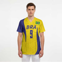 Custom Brazil Volleyball Scrub Top Sport Wings Style