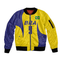Custom Brazil Volleyball Sleeve Zip Bomber Jacket Sport Wings Style