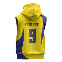 Custom Brazil Volleyball Sleeveless Zip Hoodie Sport Wings Style