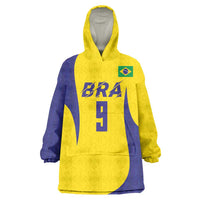 Custom Brazil Volleyball Wearable Blanket Hoodie Sport Wings Style