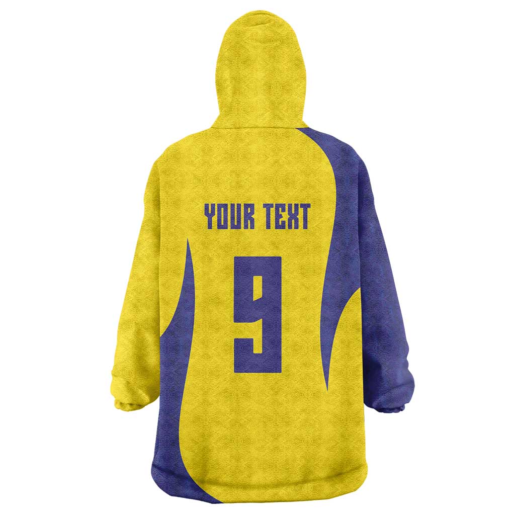 Custom Brazil Volleyball Wearable Blanket Hoodie Sport Wings Style
