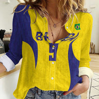 Custom Brazil Volleyball Women Casual Shirt Sport Wings Style