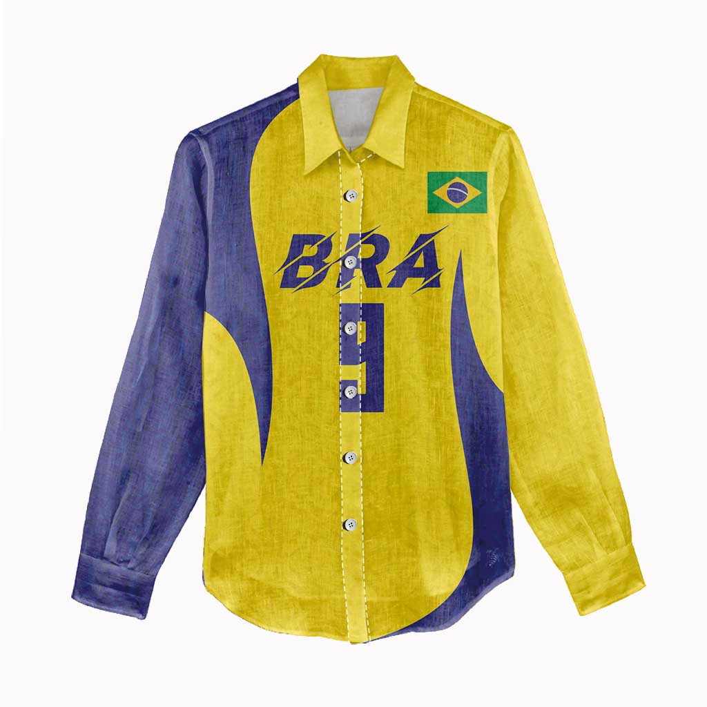 Custom Brazil Volleyball Women Casual Shirt Sport Wings Style