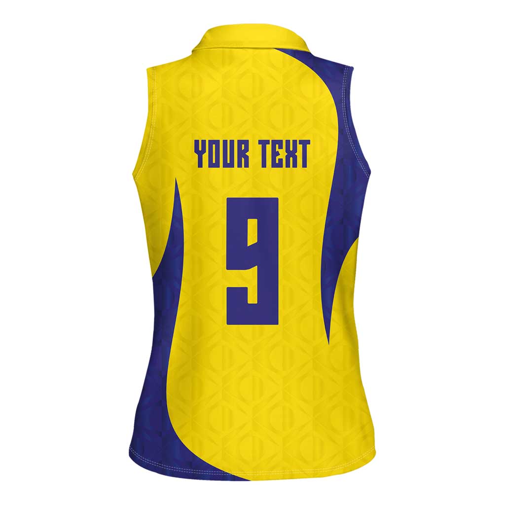 Custom Brazil Volleyball Women Sleeveless Polo Shirt Sport Wings Style