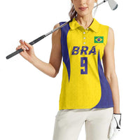 Custom Brazil Volleyball Women Sleeveless Polo Shirt Sport Wings Style