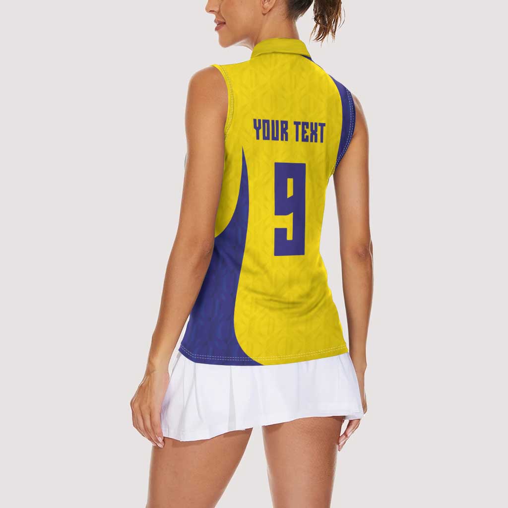 Custom Brazil Volleyball Women Sleeveless Polo Shirt Sport Wings Style