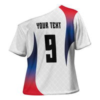 Custom France Volleyball Cross Shoulder Shirt Sport Wings Style