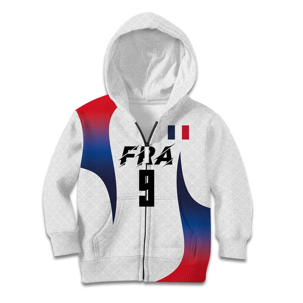 Custom France Volleyball Kid Hoodie Sport Wings Style