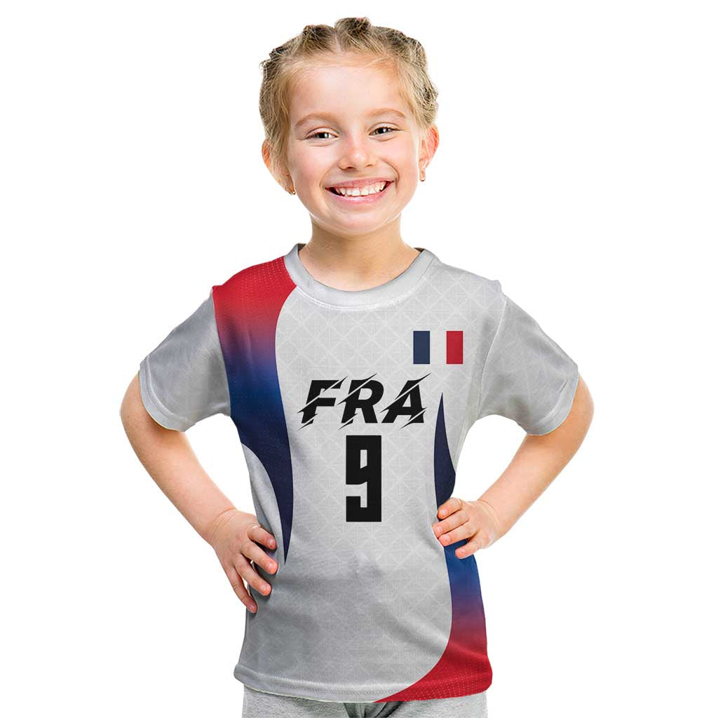 Custom France Volleyball Kid T Shirt Sport Wings Style