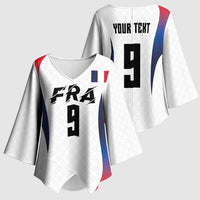 Custom France Volleyball Kimono Sleeve Blouse Sport Wings Style