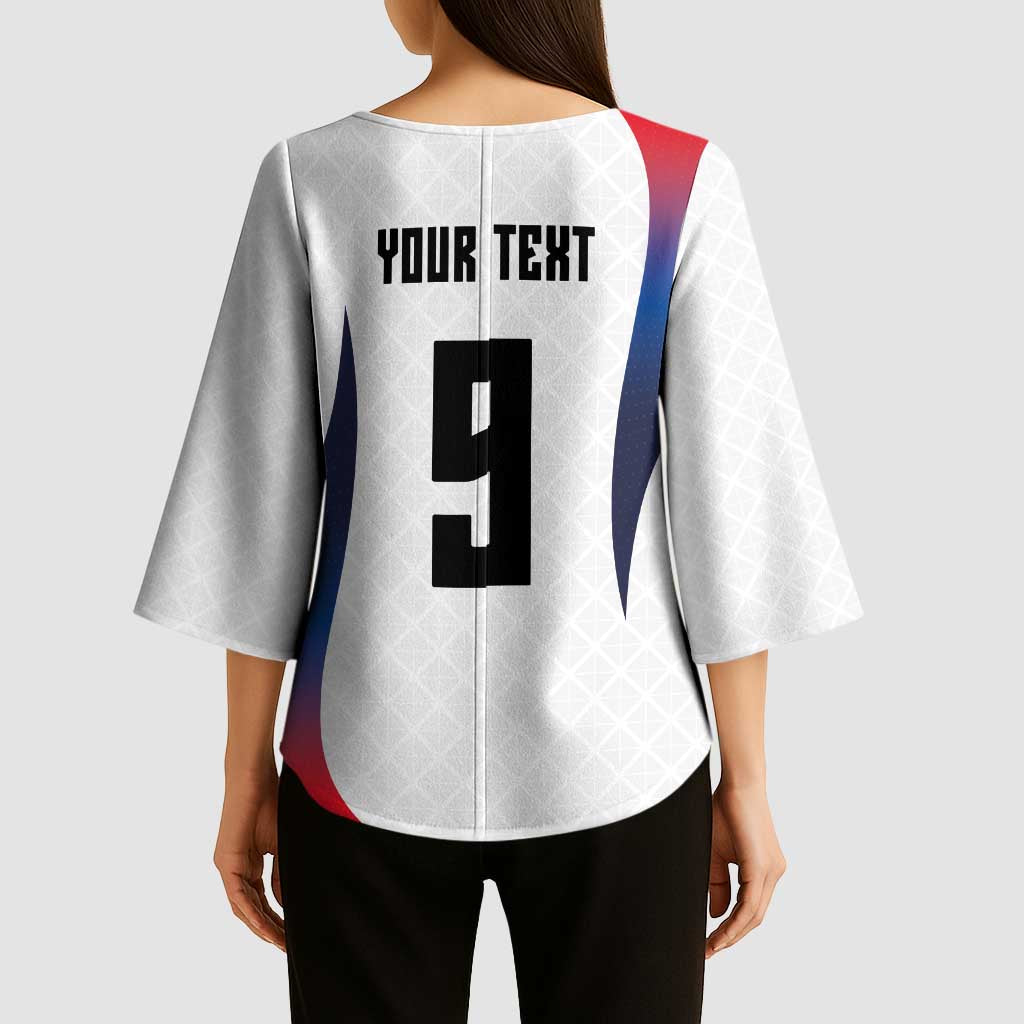 Custom France Volleyball Kimono Sleeve Blouse Sport Wings Style