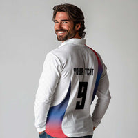 Custom France Volleyball Long Sleeve Polo Shirt Sport Wings Style
