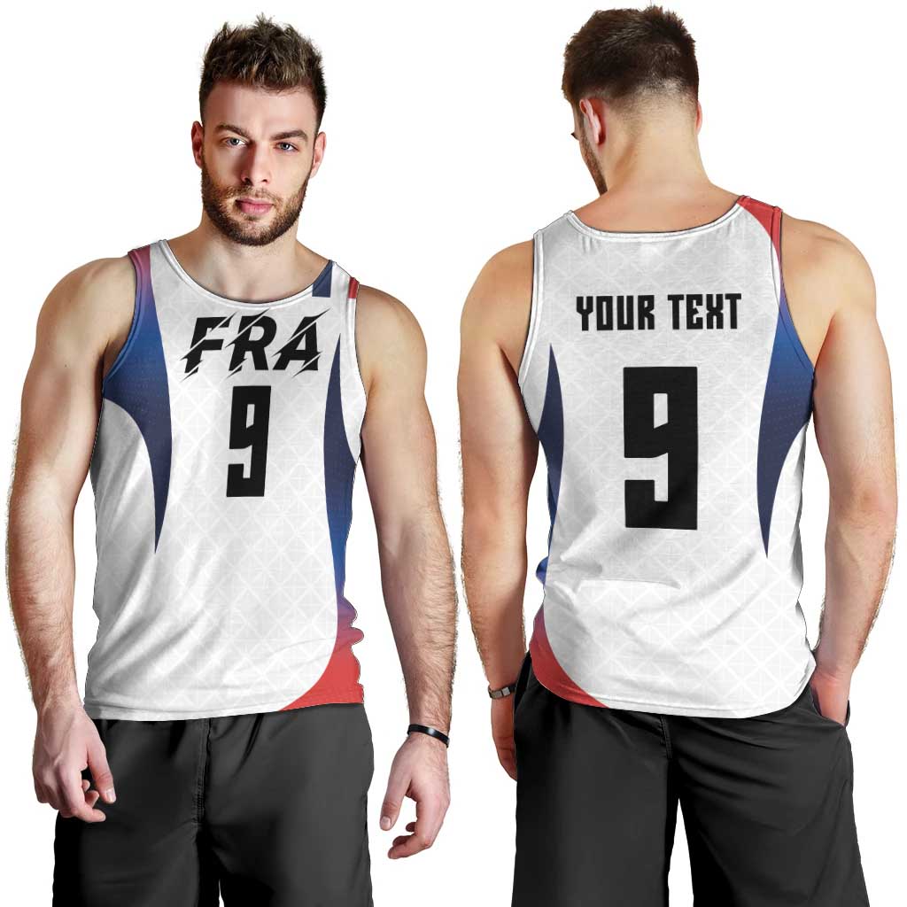Custom France Volleyball Men Tank Top Sport Wings Style