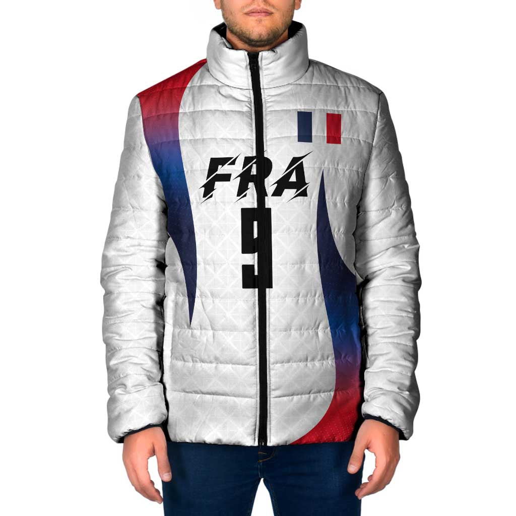 Custom France Volleyball Padded Jacket Sport Wings Style