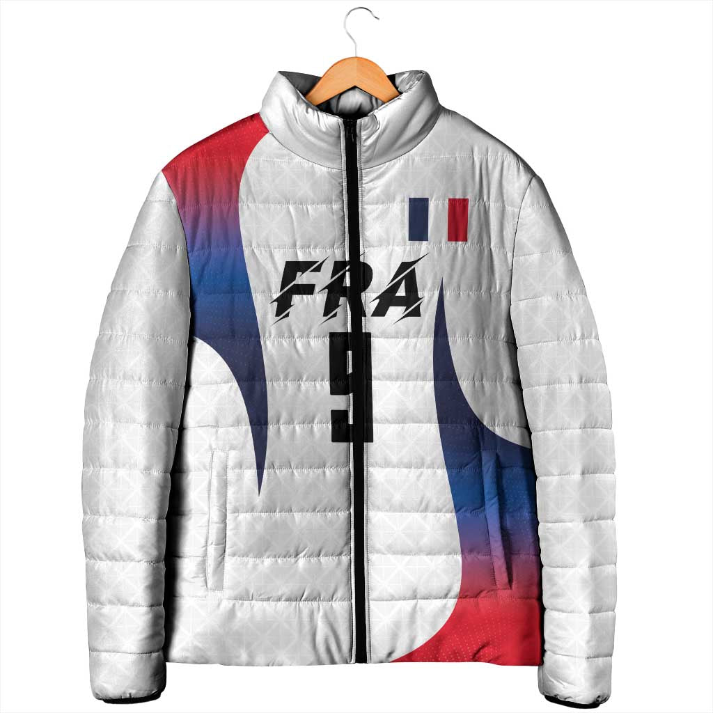 Custom France Volleyball Padded Jacket Sport Wings Style