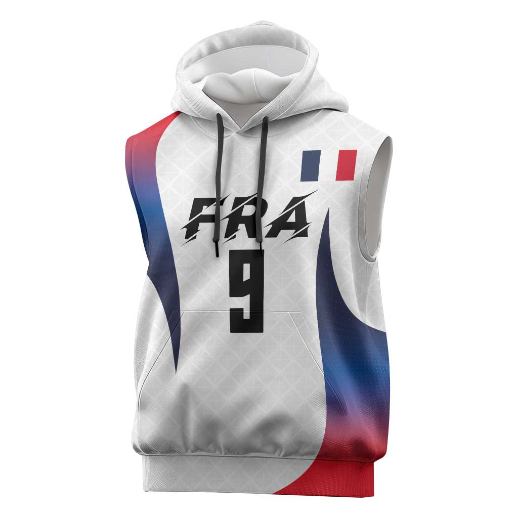 Custom France Volleyball Sleeveless Hoodie Sport Wings Style