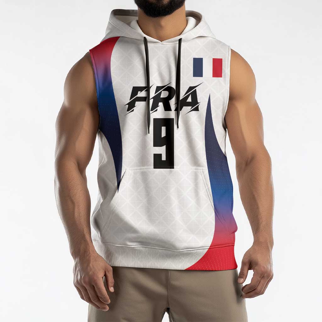 Custom France Volleyball Sleeveless Hoodie Sport Wings Style