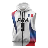 Custom France Volleyball Sleeveless Zip Hoodie Sport Wings Style