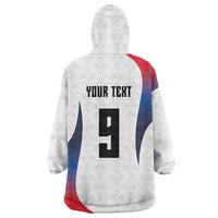 Custom France Volleyball Wearable Blanket Hoodie Sport Wings Style