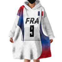 Custom France Volleyball Wearable Blanket Hoodie Sport Wings Style
