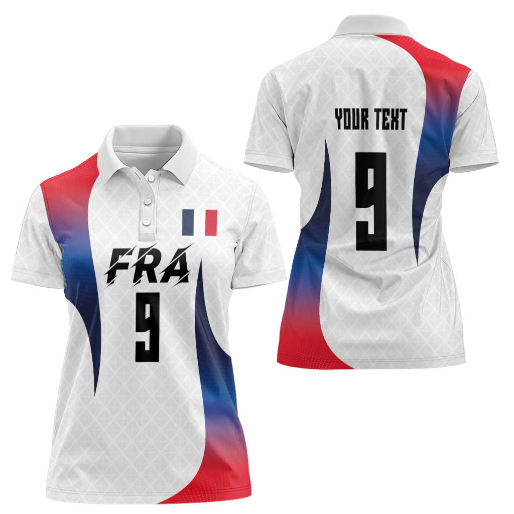Custom France Volleyball Women Polo Shirt Sport Wings Style