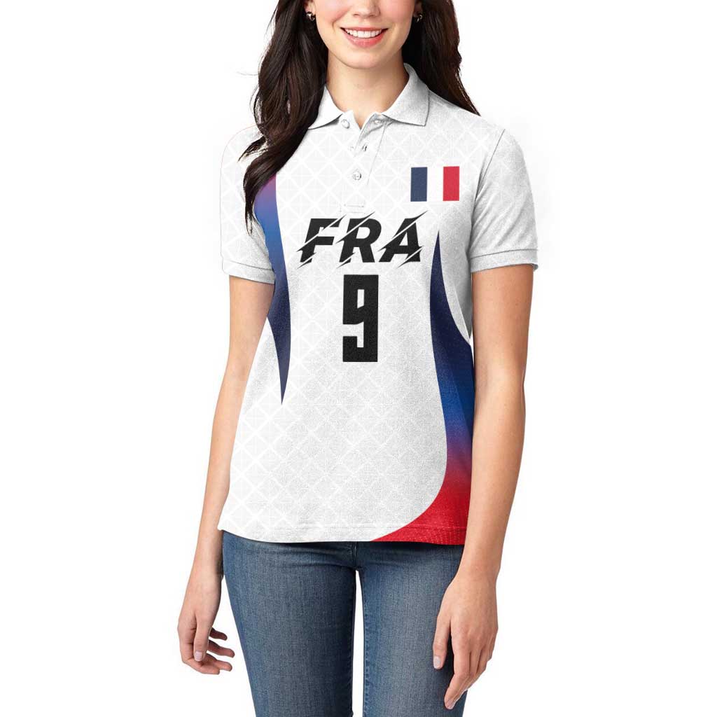 Custom France Volleyball Women Polo Shirt Sport Wings Style