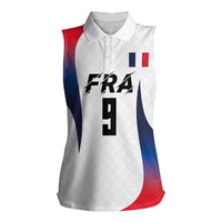 Custom France Volleyball Women Sleeveless Polo Shirt Sport Wings Style