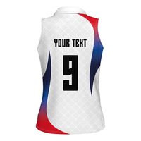 Custom France Volleyball Women Sleeveless Polo Shirt Sport Wings Style