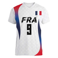 Custom France Volleyball Women V-Neck T-Shirt Sport Wings Style