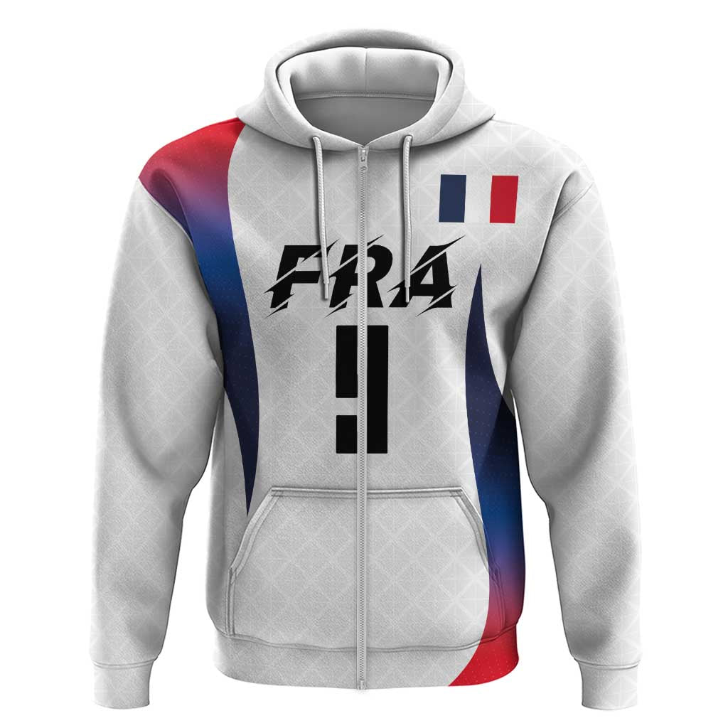 Custom France Volleyball Zip Hoodie Sport Wings Style