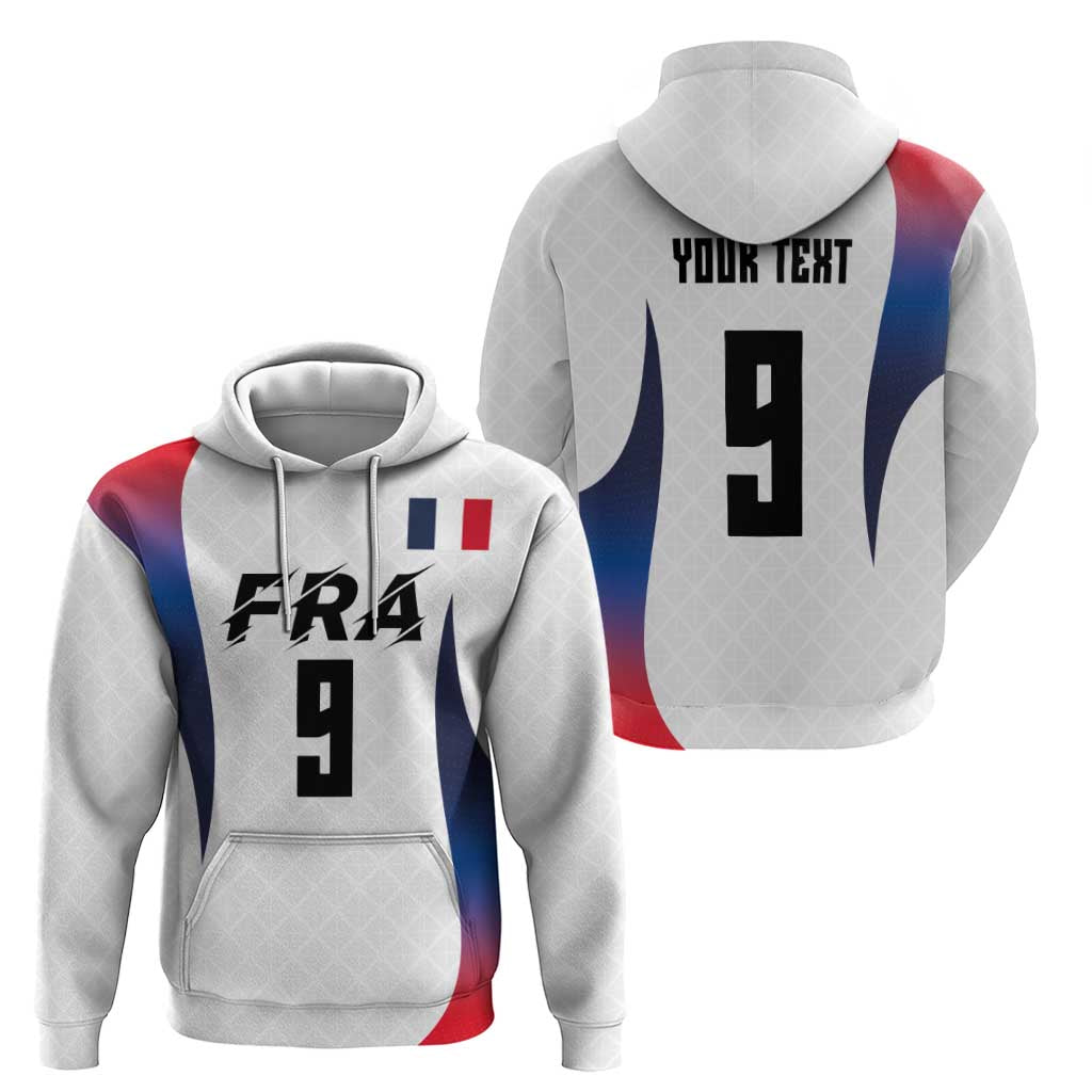 Custom France Volleyball Zip Hoodie Sport Wings Style