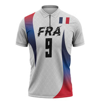 Custom France Volleyball Zipper Polo Shirt Sport Wings Style