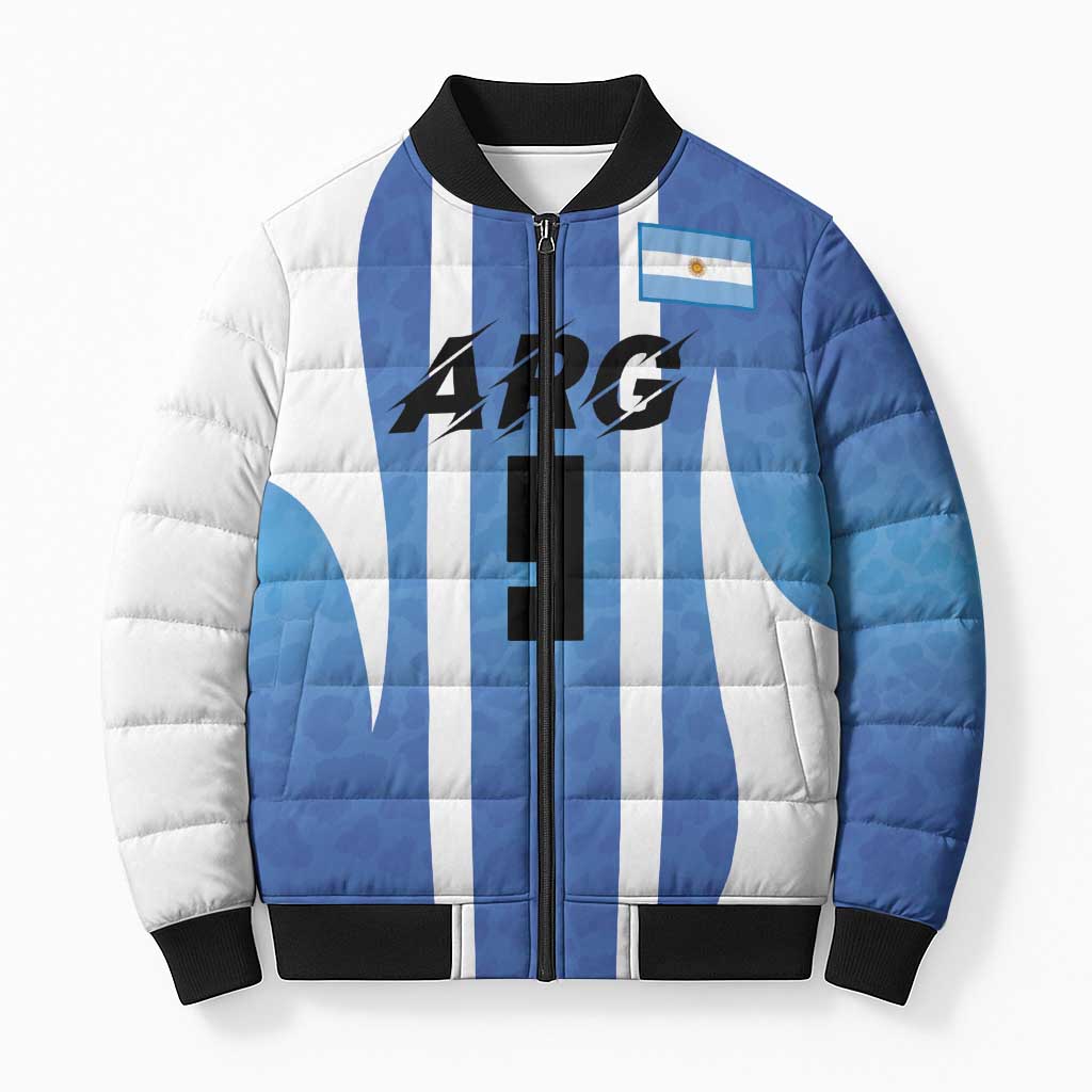 Custom Argentina Volleyball Bomber Puffer Jacket Sport Wings Style
